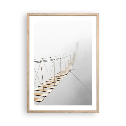 Plakát v rámu světlý dub - Kam vás zavede? - 50x70 cm