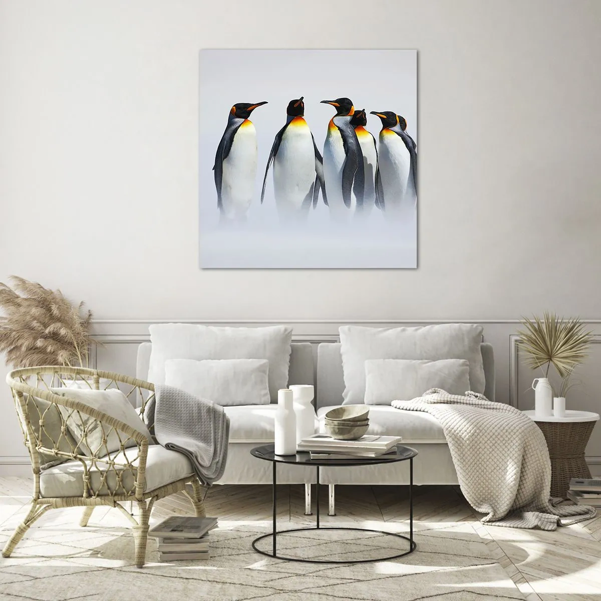 Obraz na skle - Setkání ve večerních róbách - 40x40 cm