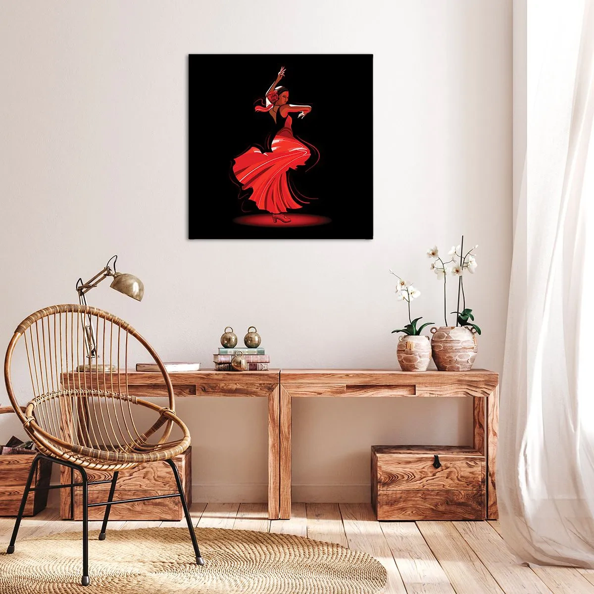 Obraz na plátně - Žhavá duše flamenco - 50x50 cm
