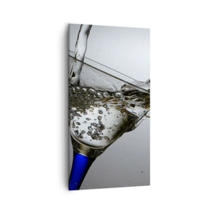 Obraz na plátně - Křišťálová voda v křišťálovém skle - 55x100 cm