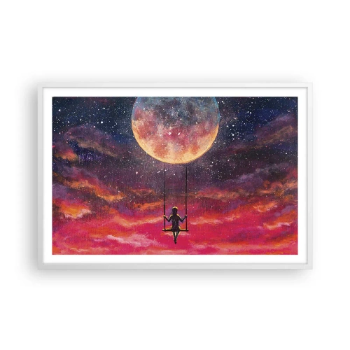 Plakát v bílém rámu - Stavět si vzdušné zámky - 91x61 cm