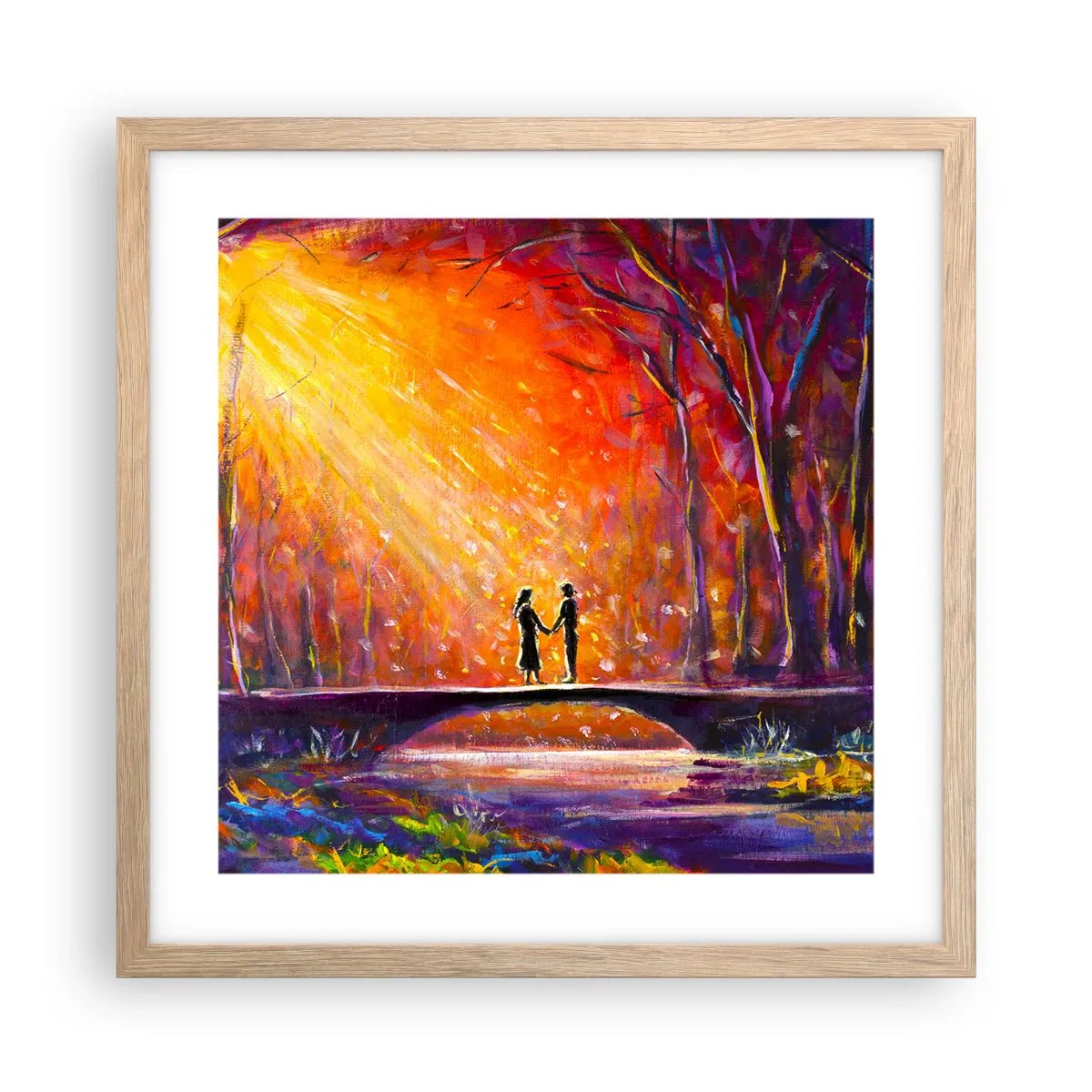 Plakát v rámu světlý dub - Nebe je taky miluje - 40x40 cm