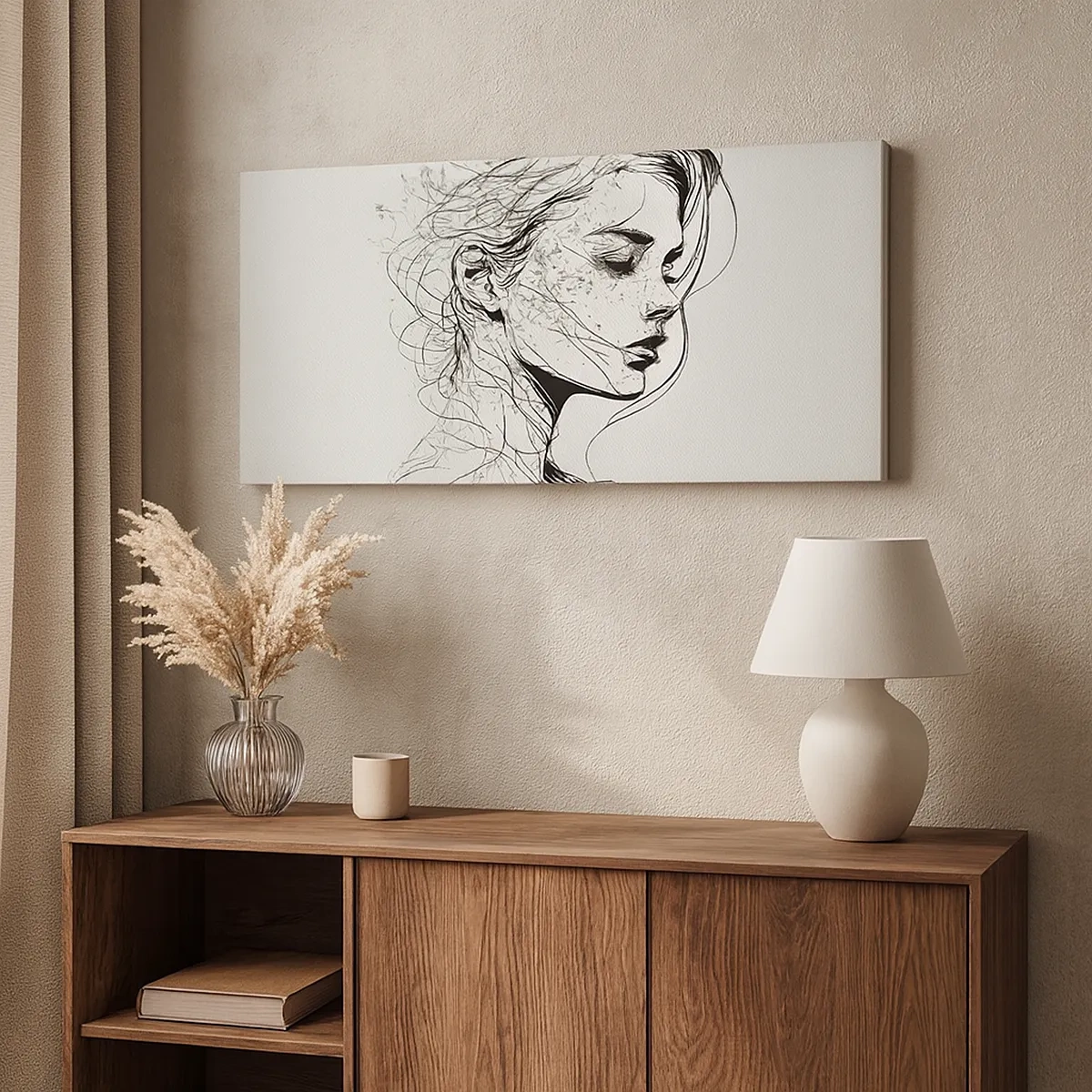 Obraz na plátně - Portrét v zamyšlení - 30x30 cm