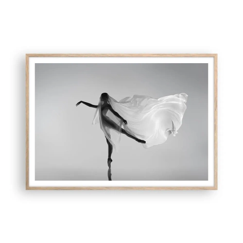Plakát v rámu světlý dub - Lehkost a půvab - 100x70 cm