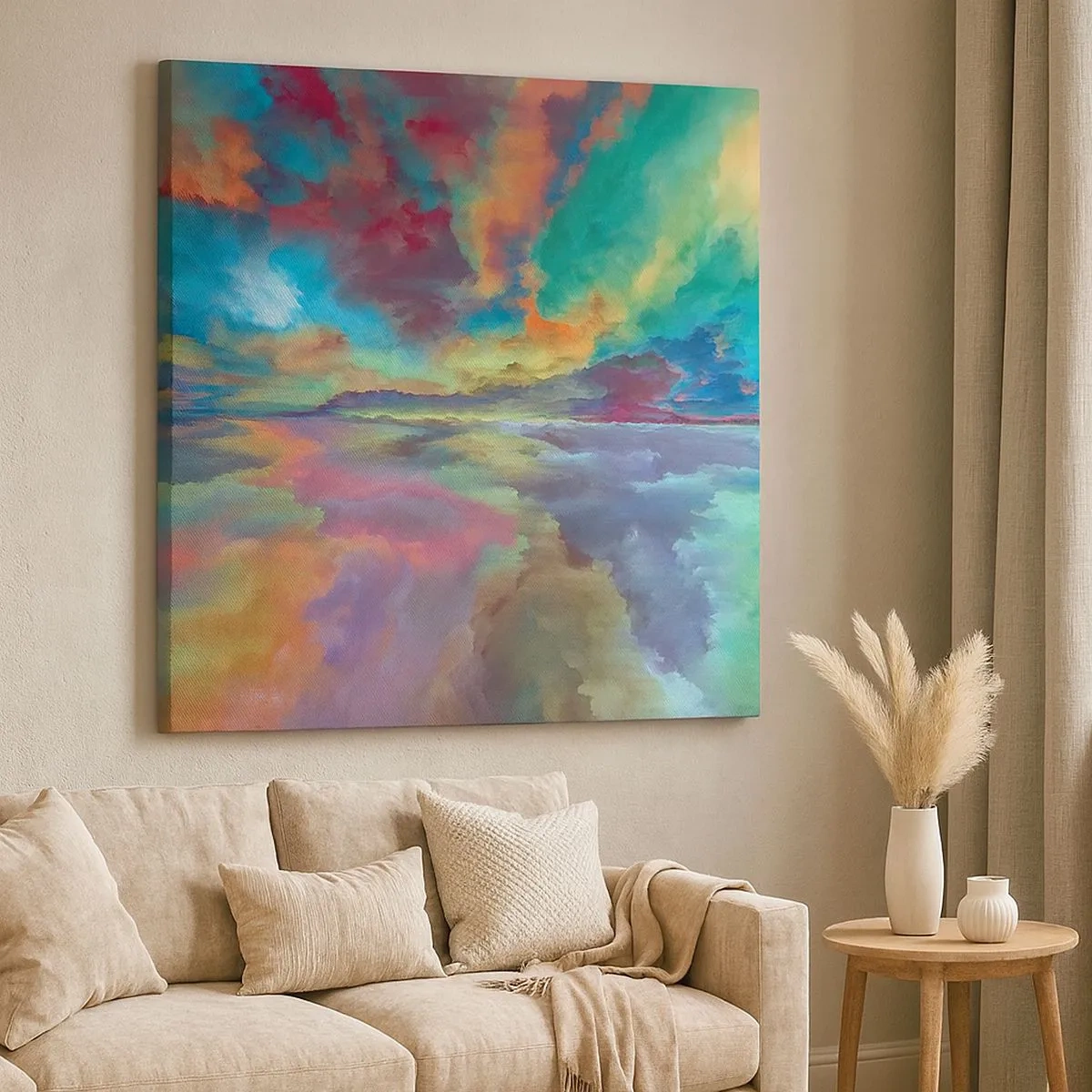 Obraz na plátně - Dvě nebe - 30x30 cm