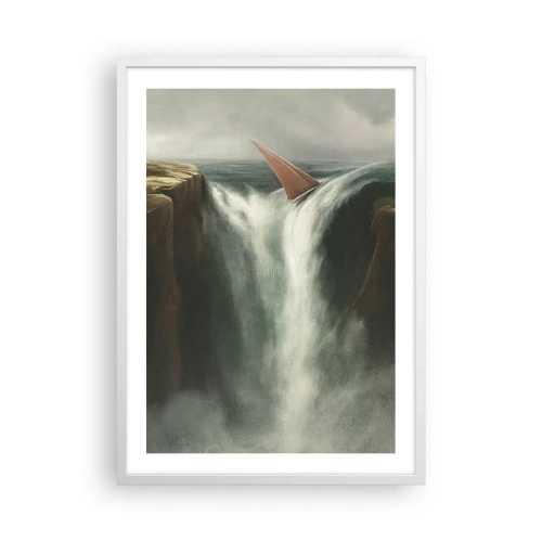 Plakát v bílém rámu - Životní varování - 50x70 cm