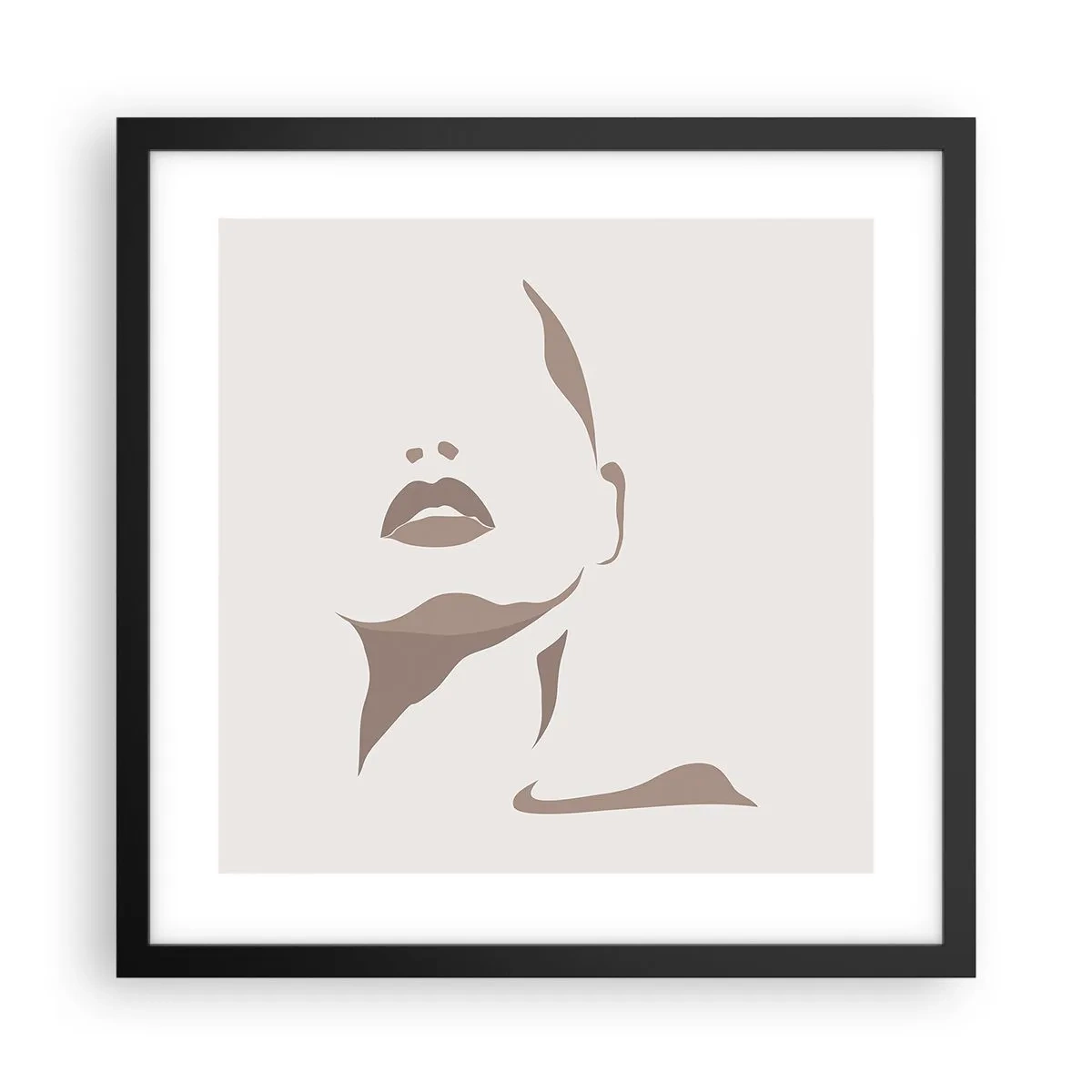 Plakát v černém rámu - Stvořená ze světla a stínu - 40x40 cm