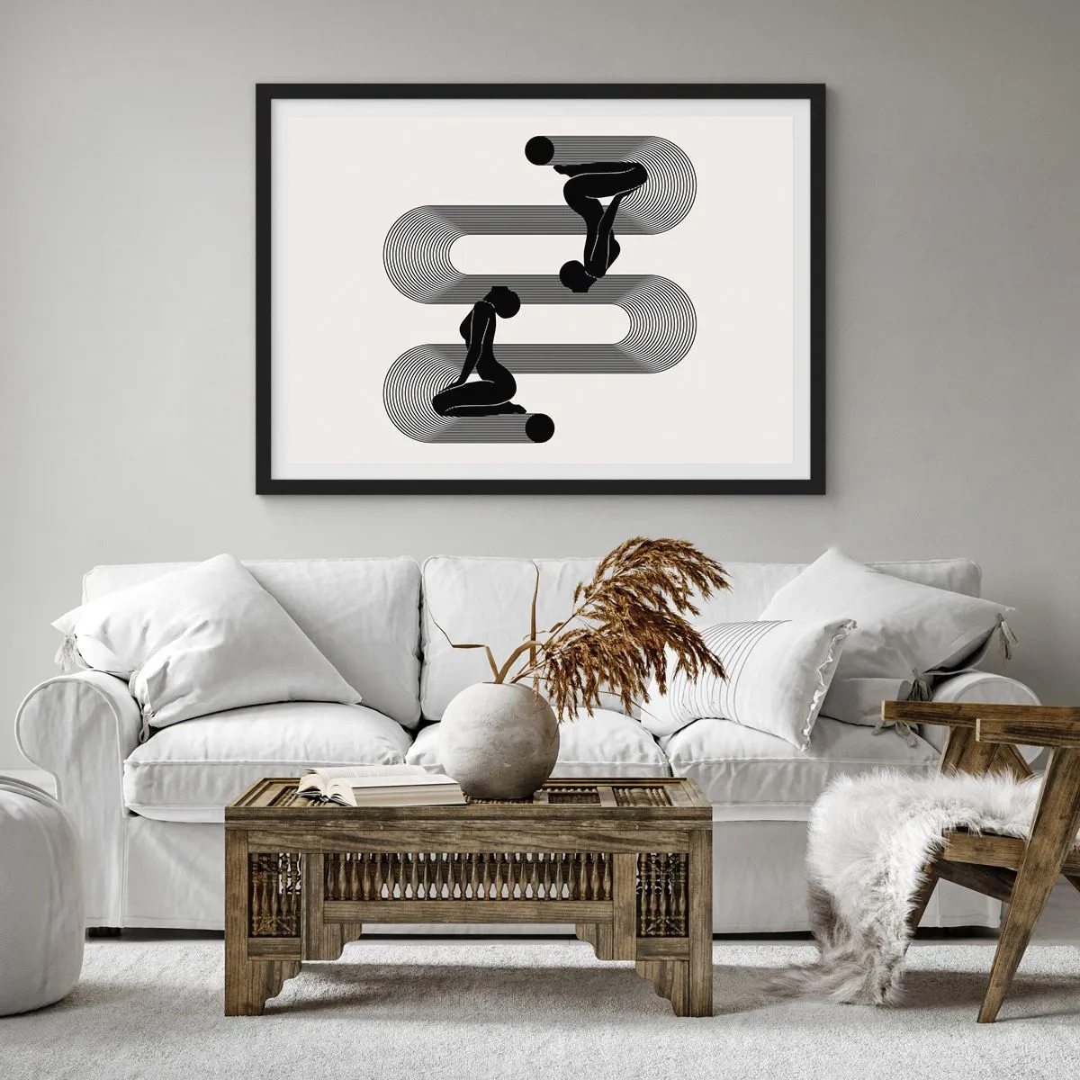 Plakát v černém rámu - Smyslná symetrie - 70x50 cm