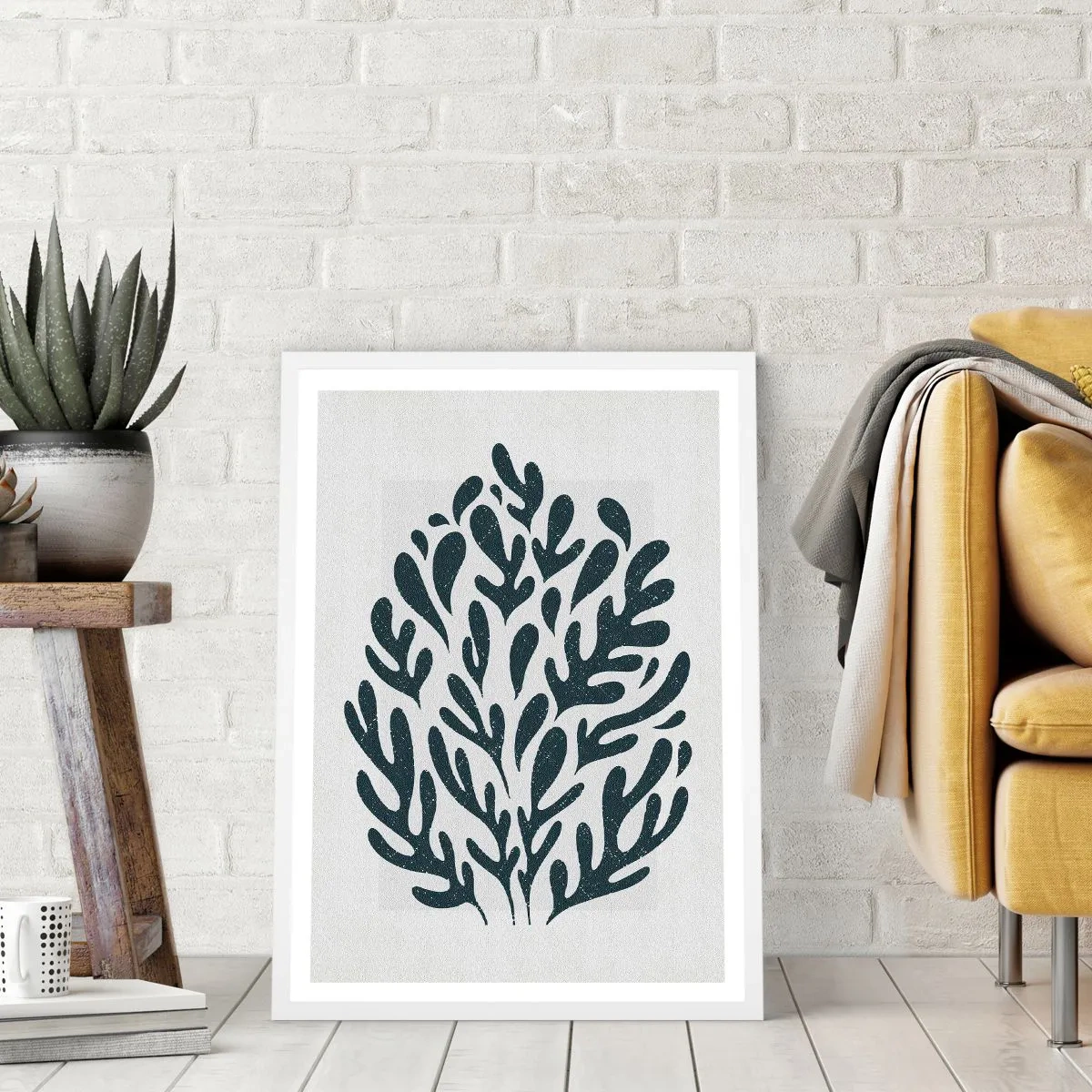 Plakát v bílém rámu - Tvary přírody - 70x100 cm