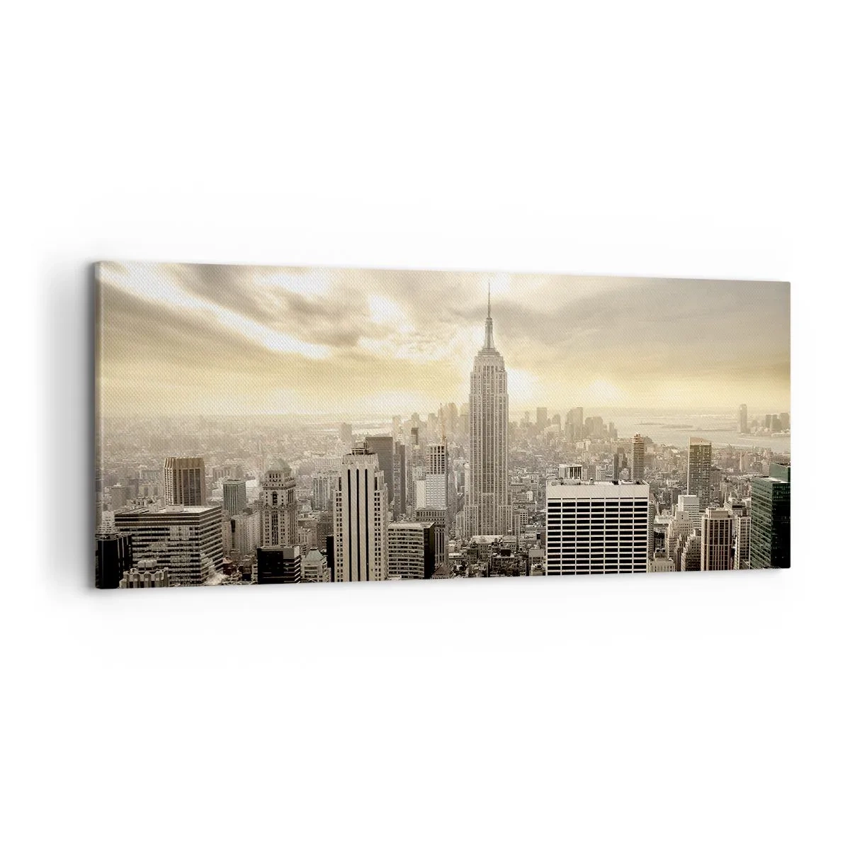 Obraz na plátně - New York utkaný z šedi - 100x40 cm