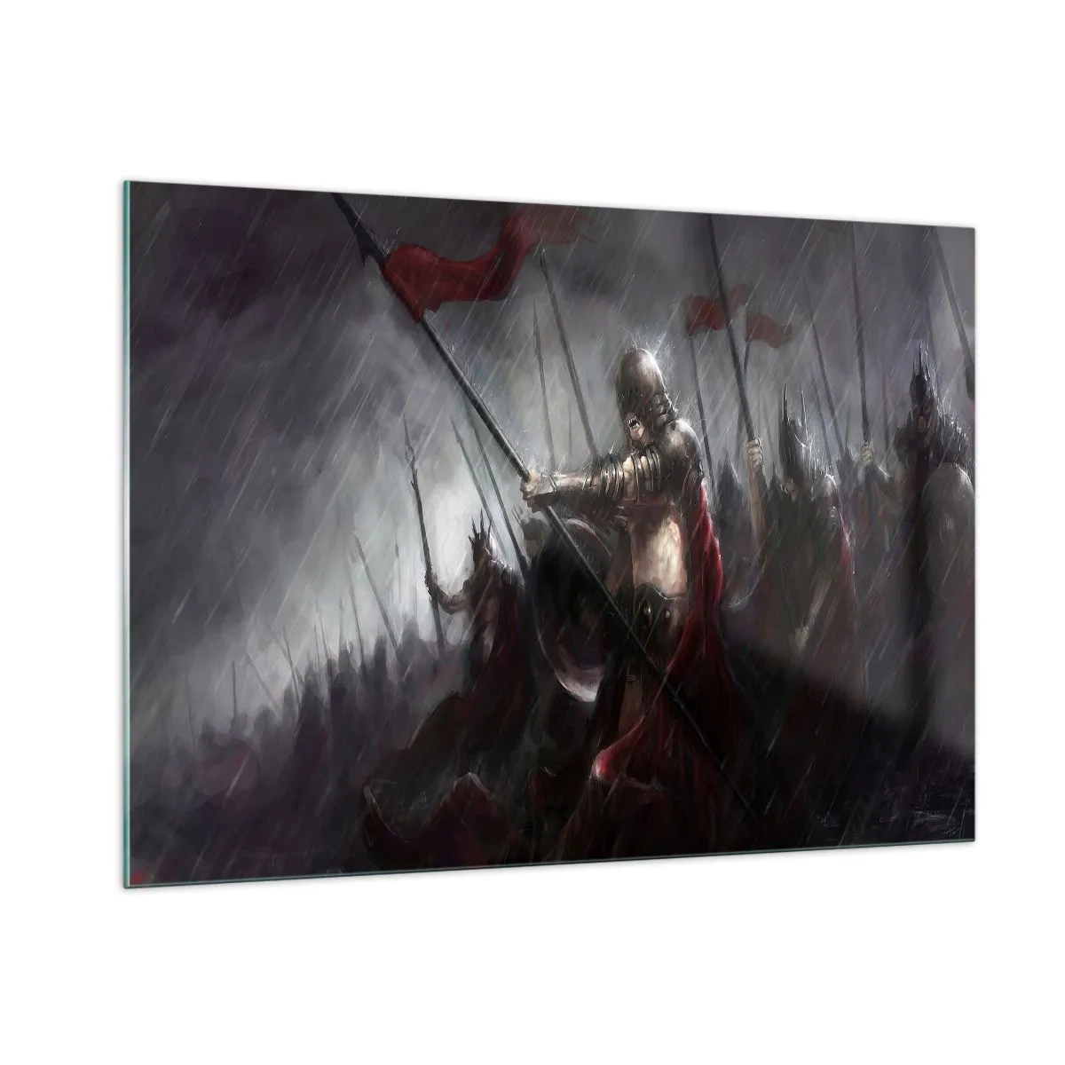 Obraz na skle - Poutníče zvěstuj Lakedaimonským… - 100x70 cm