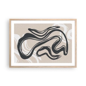 Plakát v rámu světlý dub - Znásobená exprese - 70x50 cm