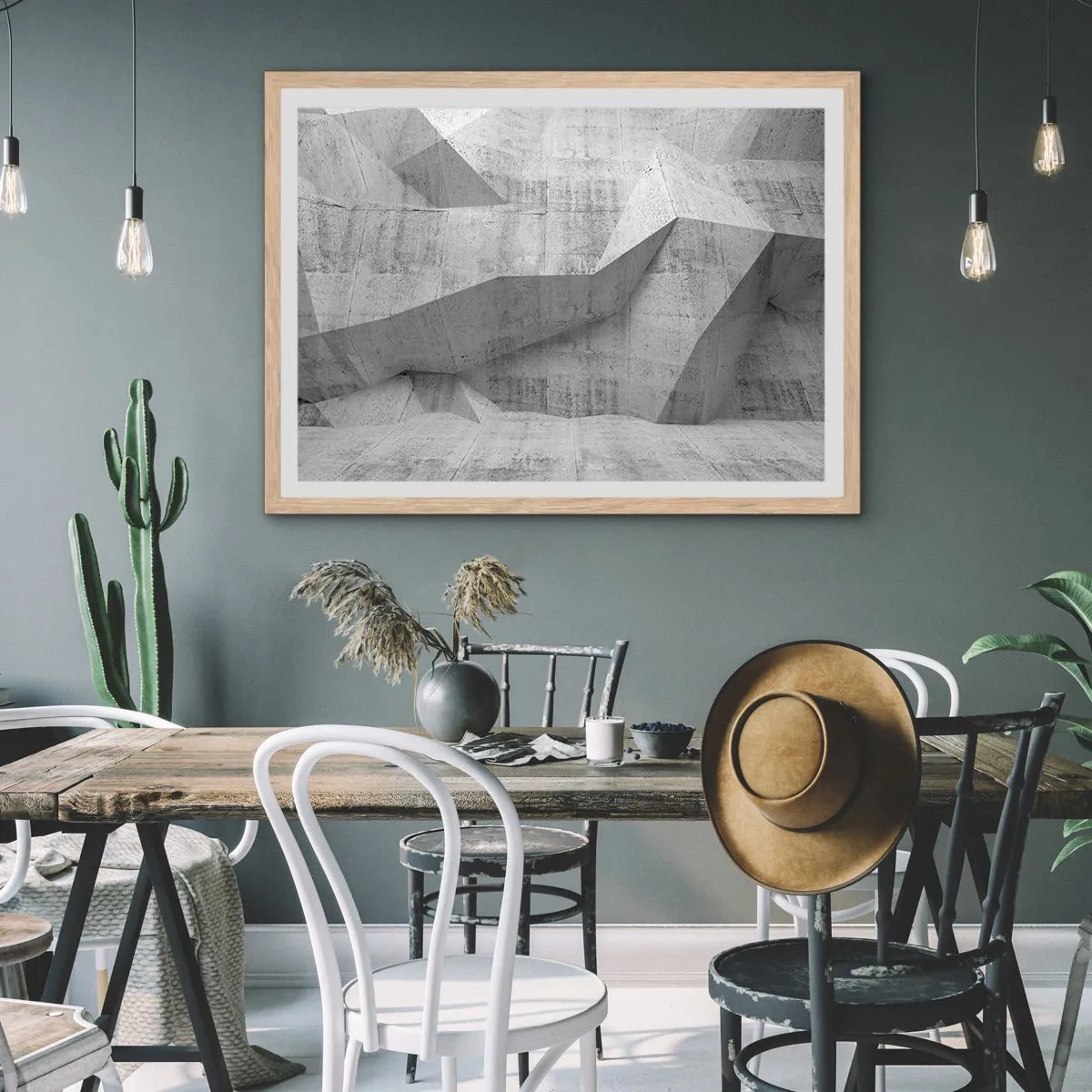 Plakát v rámu světlý dub - Skutečná výzva - 100x70 cm