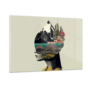 Obraz na skle - Žena – vždy tajemství - 120x80 cm