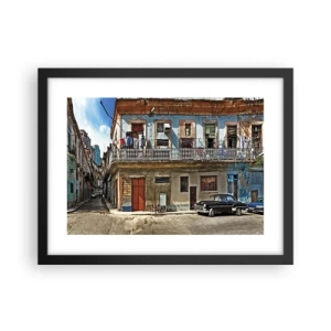 Plakát v černém rámu - Havajský nádech - 40x30 cm