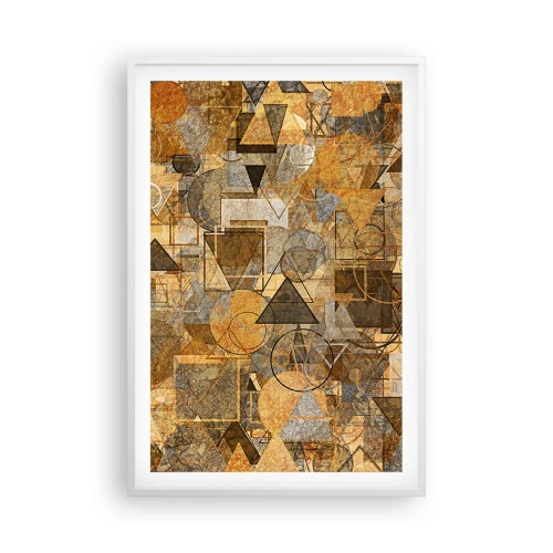 Plakát v bílém rámu - Svět zachycený v podobě - 61x91 cm