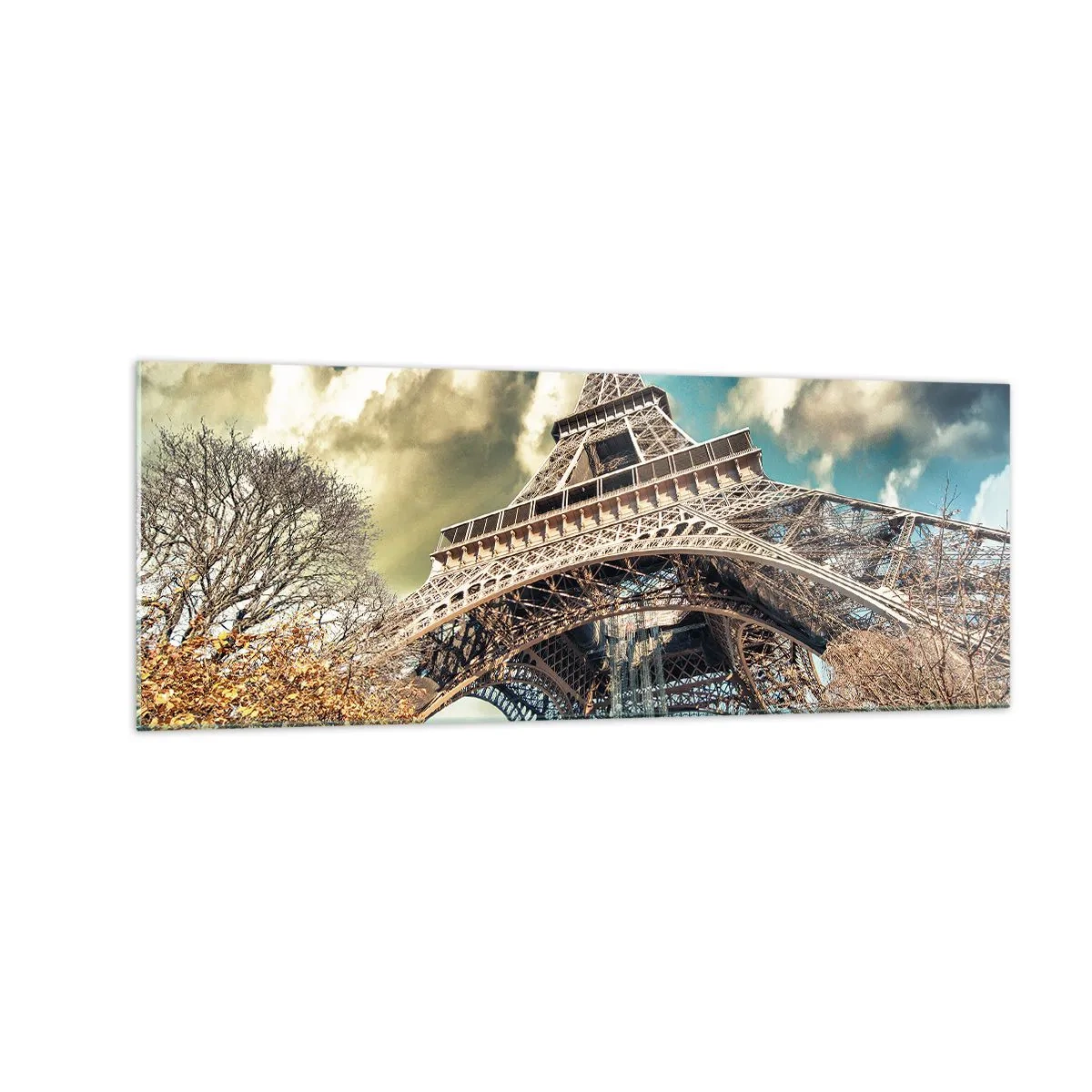 Obraz na skle - A na podzim v Paříži… - 140x50 cm