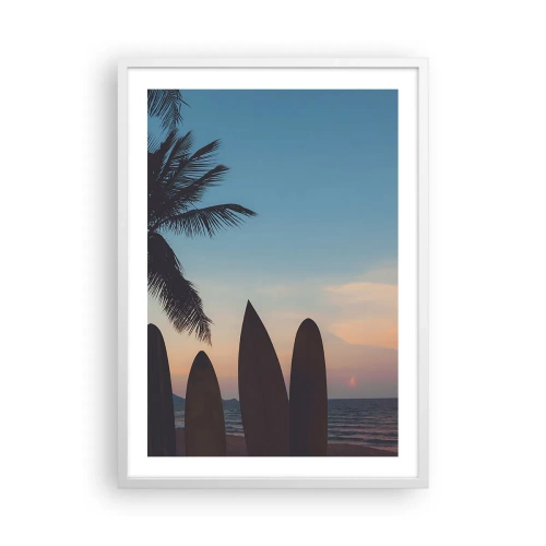 Plakát v bílém rámu - Zítra bude také zábava - 50x70 cm