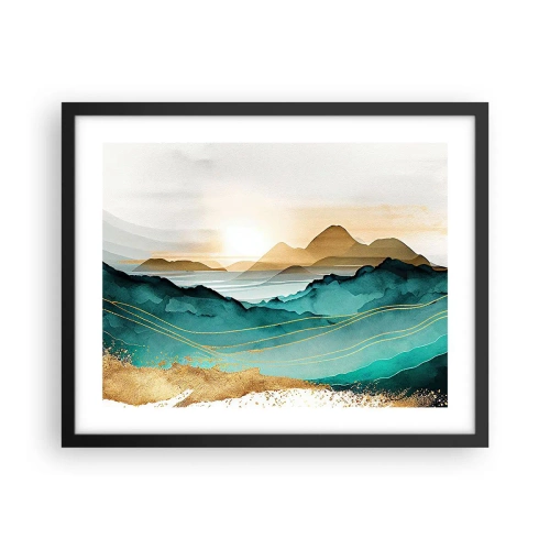 Plakát v černém rámu - Na pokraji abstrakce – krajina - 50x40 cm