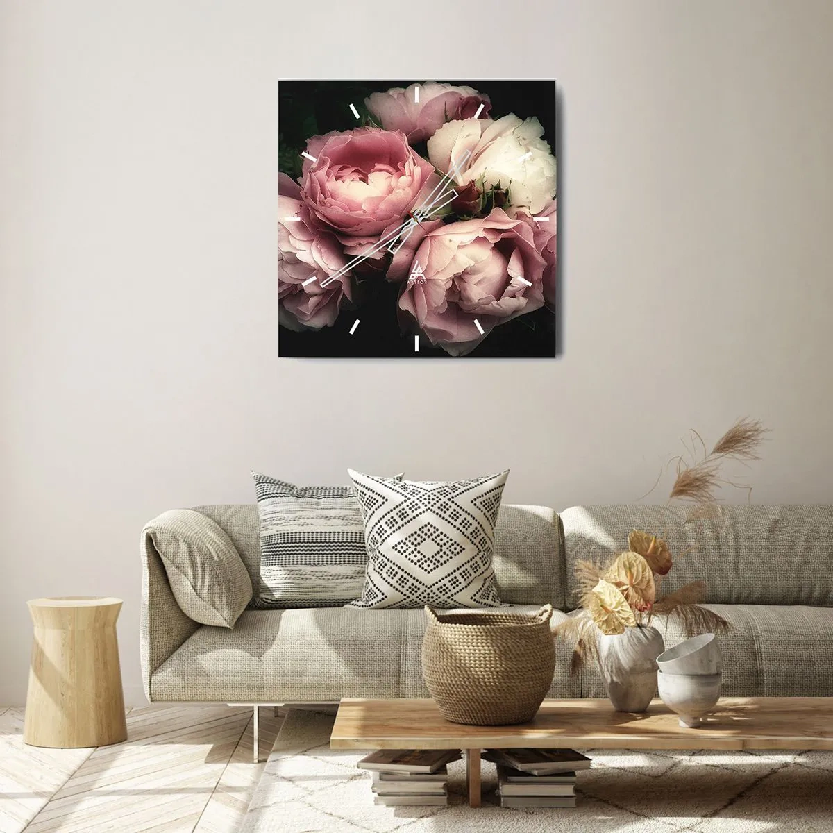 Nástěnné hodiny - Kouzlo belle epoque - 40x40 cm