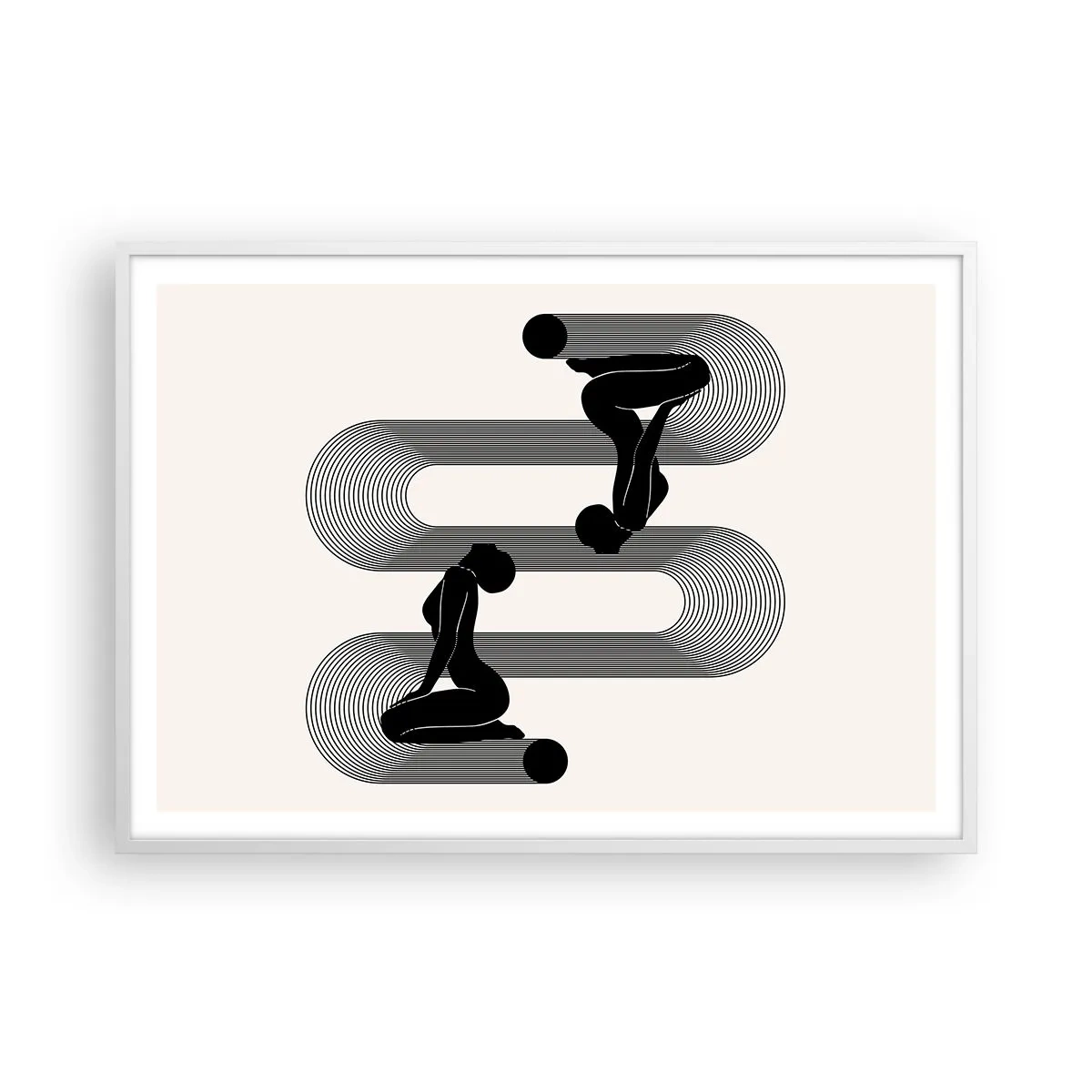 Plakát v bílém rámu - Smyslná symetrie - 100x70 cm