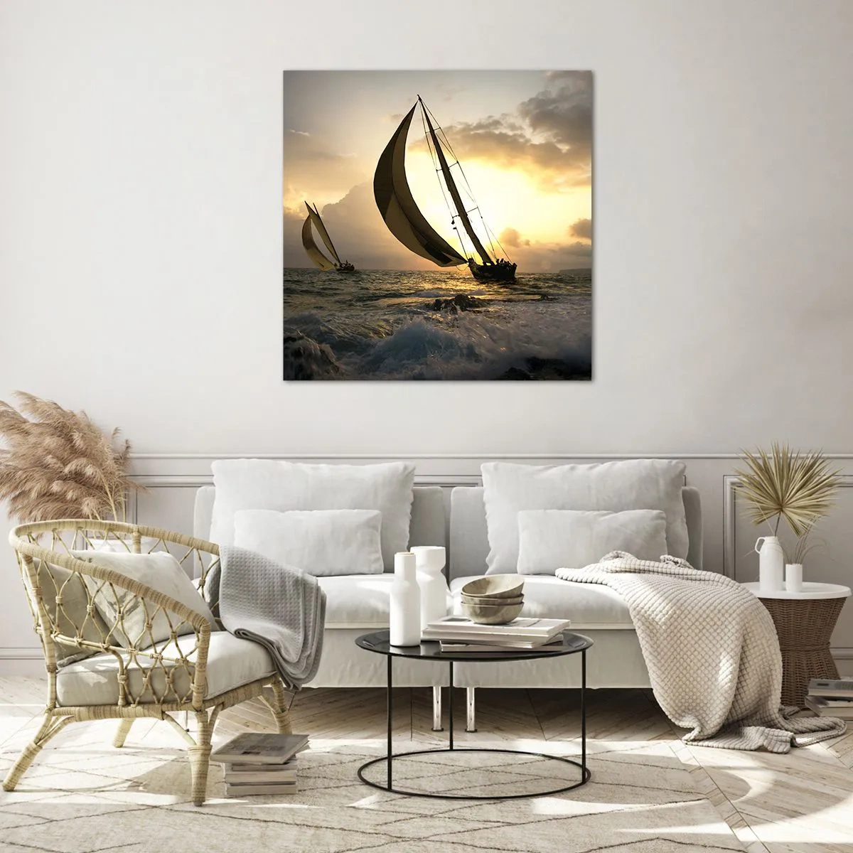 Obraz na skle - S větrem a proti větru - 60x60 cm