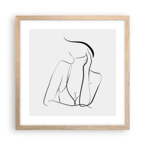 Plakát v rámu světlý dub - Na vlně snů - 40x40 cm