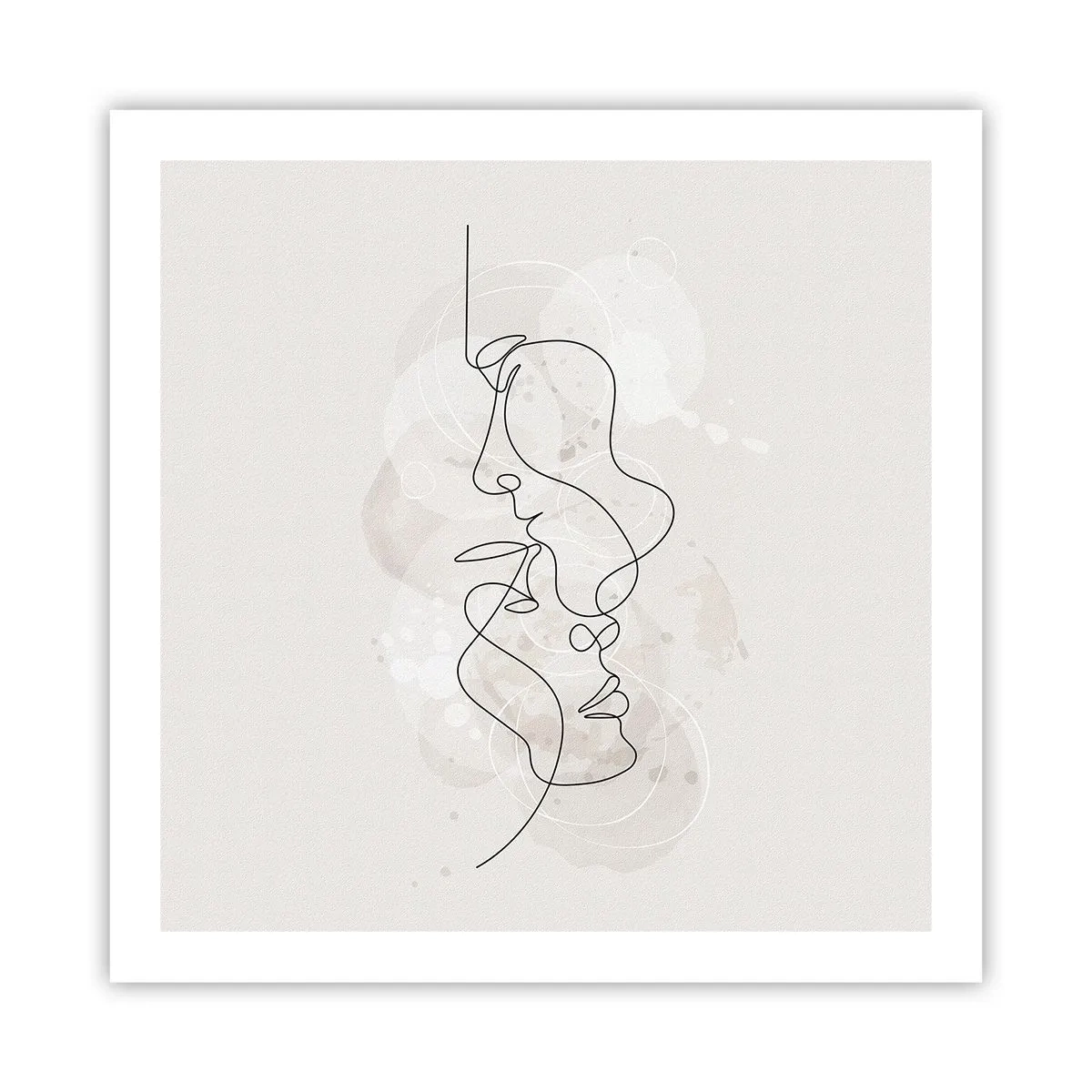 Plakát - Zamotaní v objetí - 60x60 cm