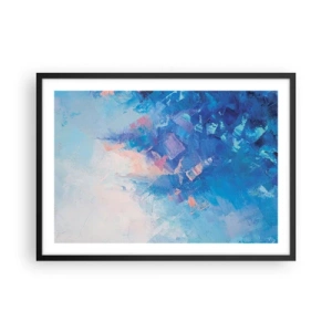 Plakát v černém rámu - Zimní abstrakce - 70x50 cm