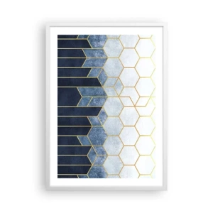 Plakát v bílém rámu - Kompozice v synkopickém rytmu - 50x70 cm