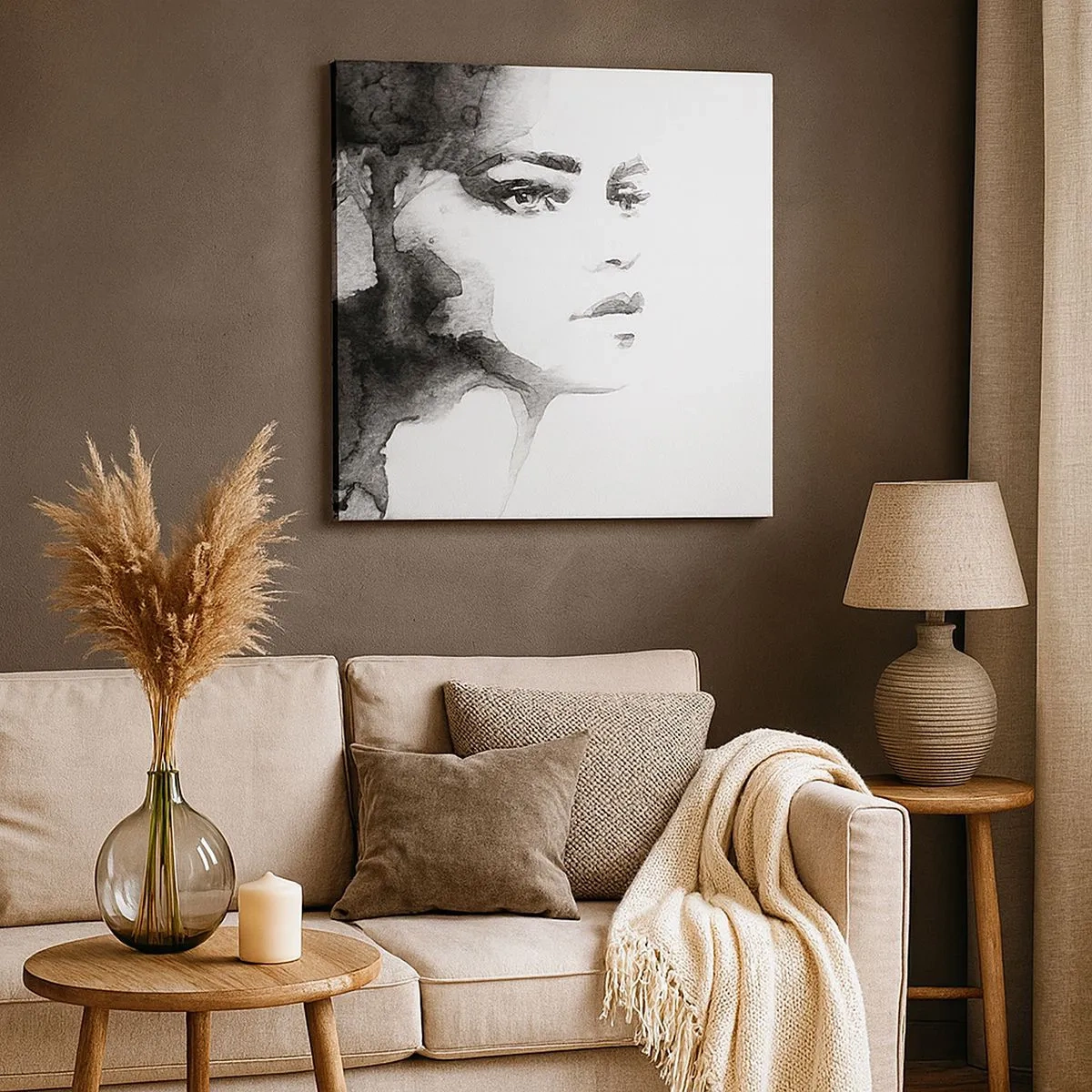 Obraz na plátně - Vytvořená z tajemství a mlhy - 30x30 cm