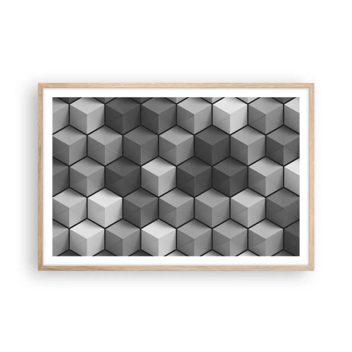 Plakát v rámu světlý dub - Kubistické puzzle - 91x61 cm
