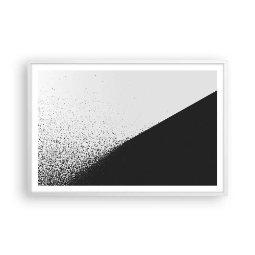 Plakát v bílém rámu - Rychleji a rychleji, více a více - 91x61 cm