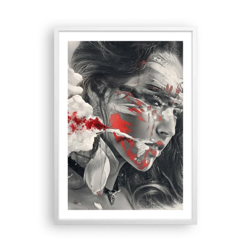 Plakát v bílém rámu - Ve spárech absurdity - 50x70 cm