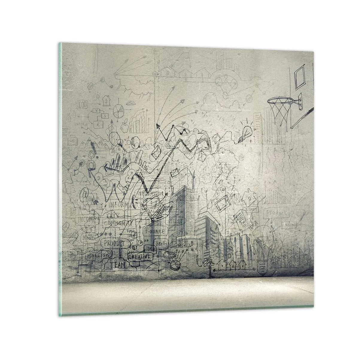 Obraz na skle - Můj skvělý městský život - 70x70 cm