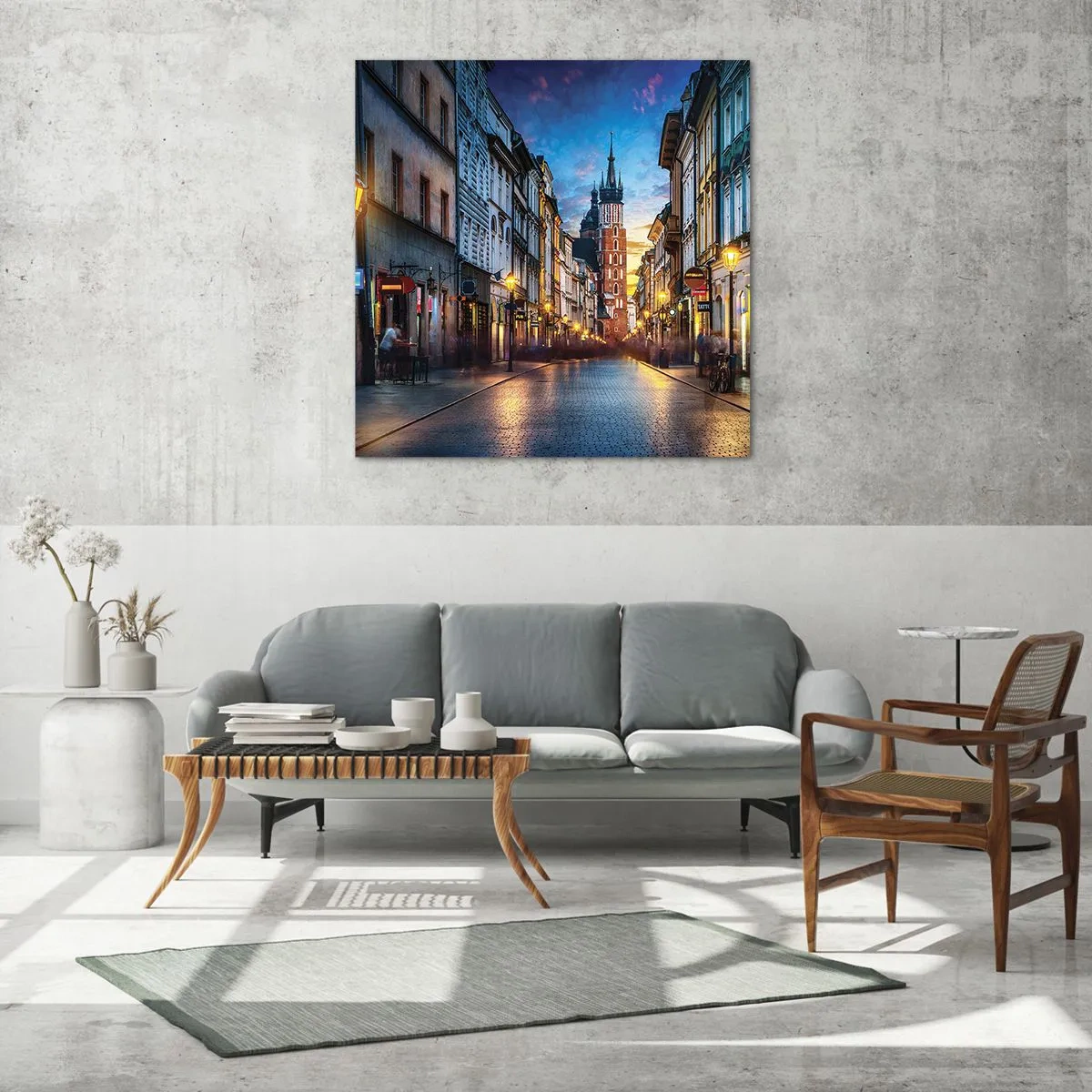 Obraz na skle - Krakovský půvab - 70x70 cm