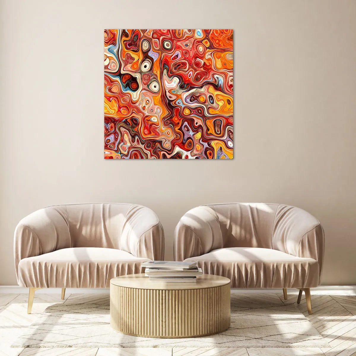 Obraz na skle - Kdyby se ořechy rozpouštěly v medu - 70x70 cm