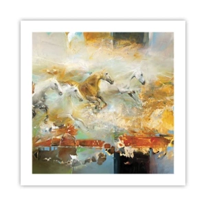 Plakát - Cválá světlem - 50x50 cm