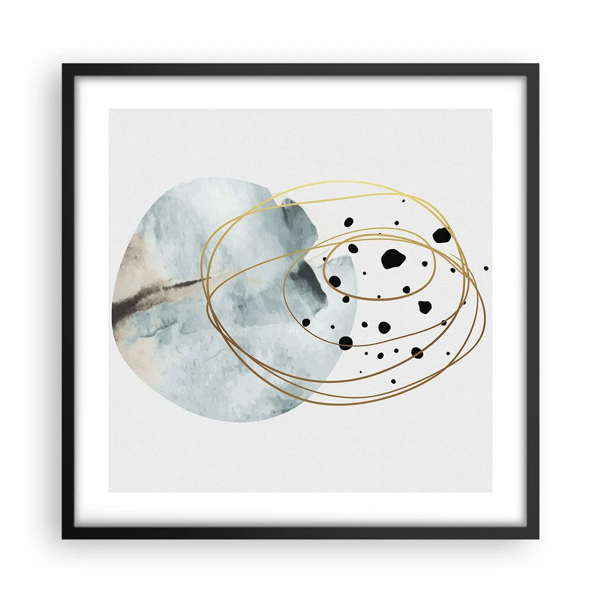 Plakát v černém rámu - V objetí prostoru - 50x50 cm