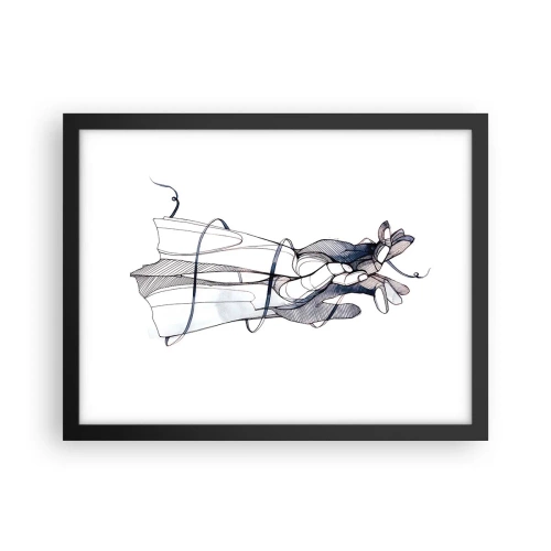 Plakát v černém rámu - Studie o dotyku - 40x30 cm