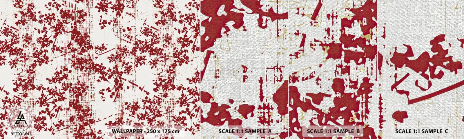 Vzor Fototapety Premium Canvas - Staré kaliko - Letitý, Vzor, Květiny - 100x30 cm