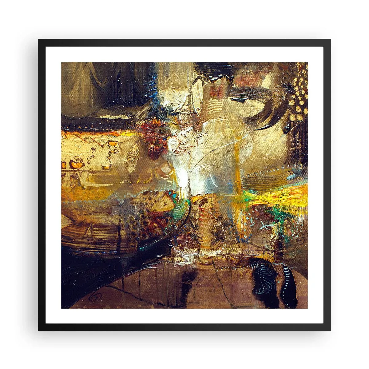 Plakát v černém rámu - Zima, tepleji, horko - 60x60 cm