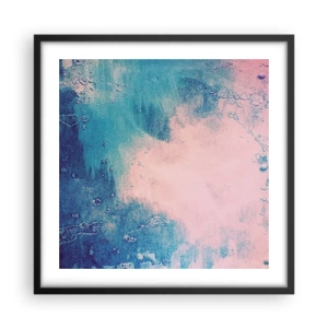 Plakát v černém rámu - Modrá objetí - 50x50 cm