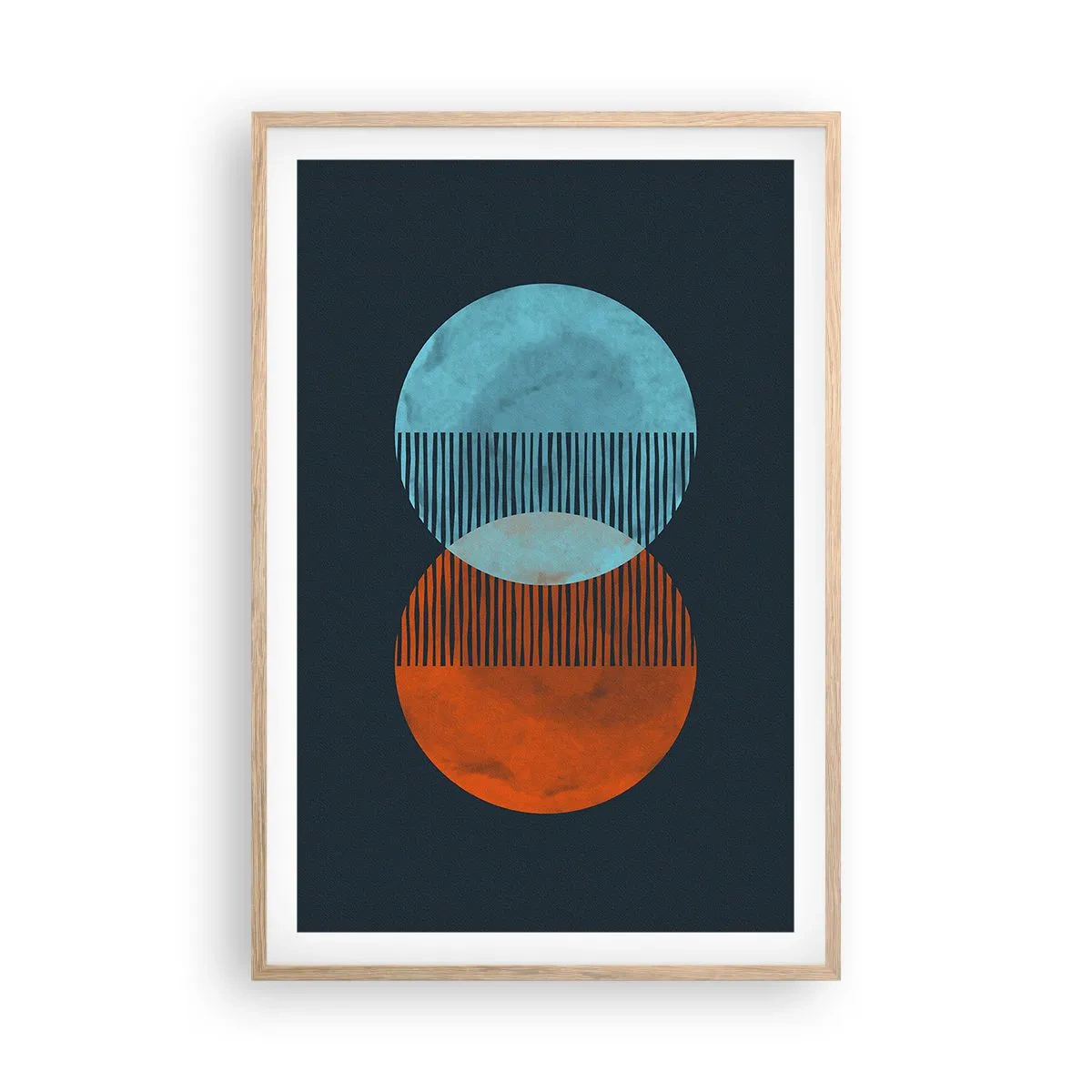 Plakát v rámu světlý dub - Astronomická fantazie - 61x91 cm