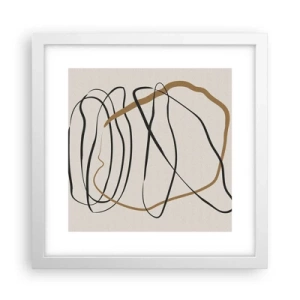Plakát v bílém rámu - Kompozice – tanec ve smyčce - 30x30 cm