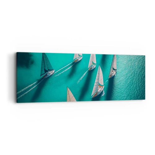Obraz na plátně - Zápasení s větrem - 90x30 cm