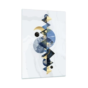Obraz na skle - Geometrická krajina - 50x70 cm