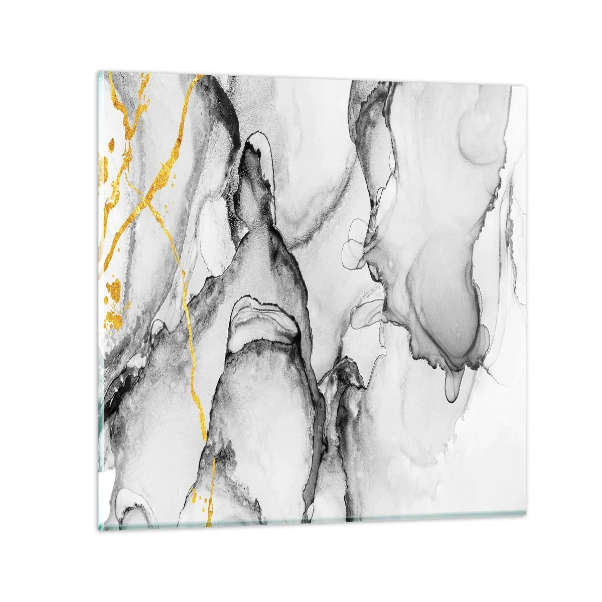 Obraz na skle - Kompozice se zlatým motivem - 60x60 cm