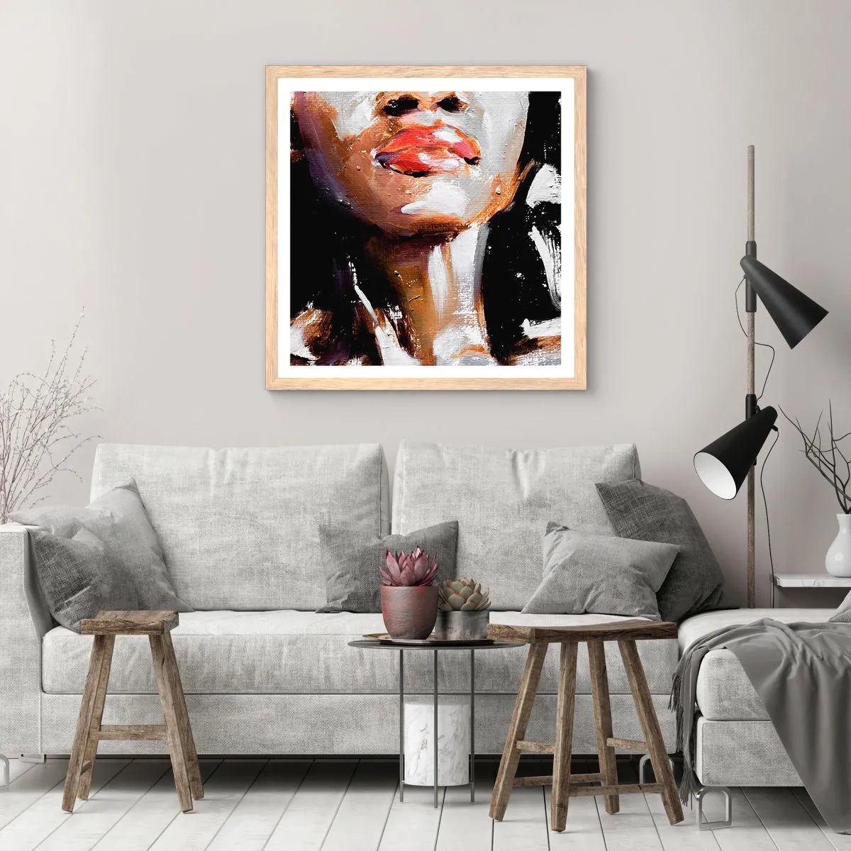 Plakát v rámu světlý dub - Hrdost bez předsudků - 60x60 cm