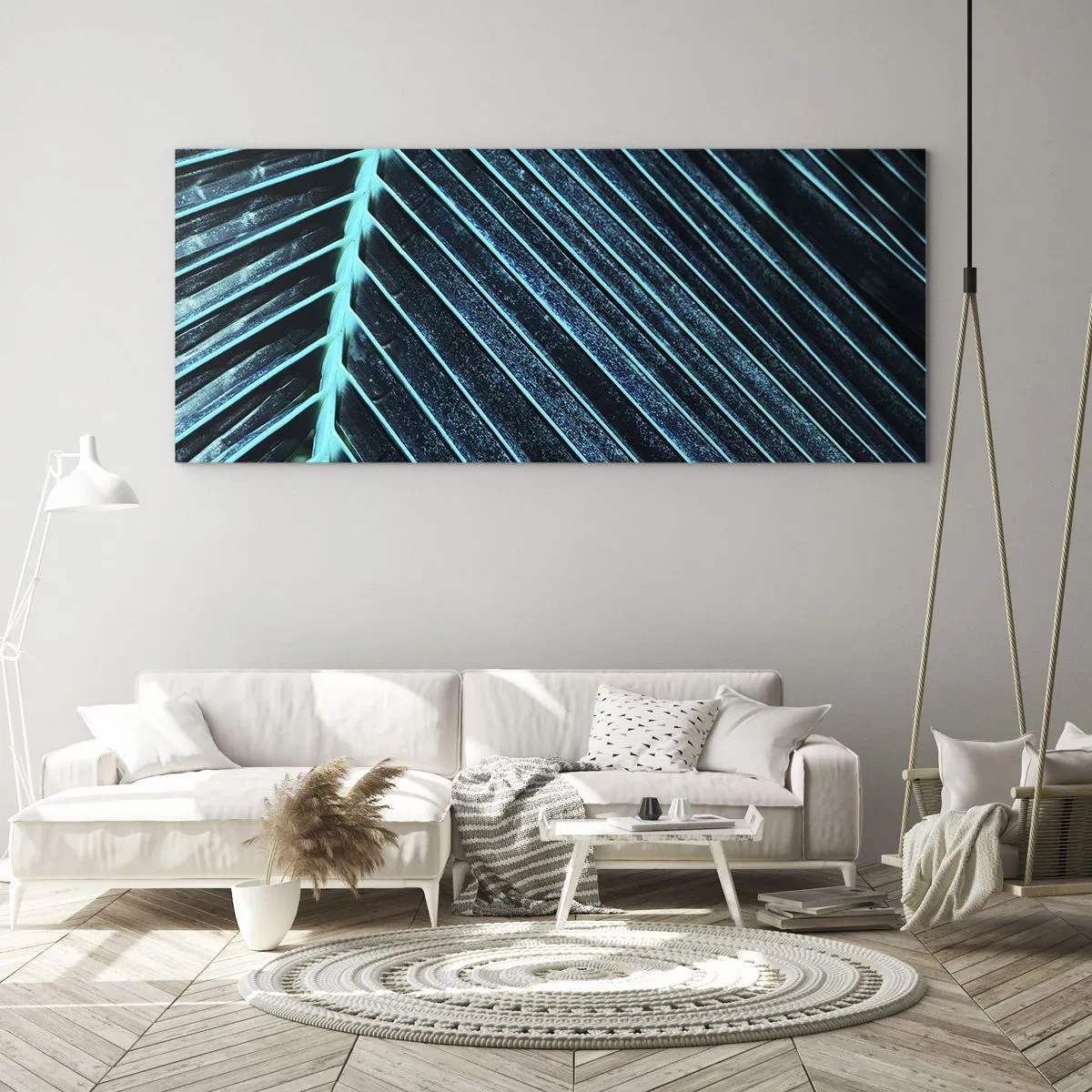 Obraz na skle - Textura zeleně - 120x50 cm